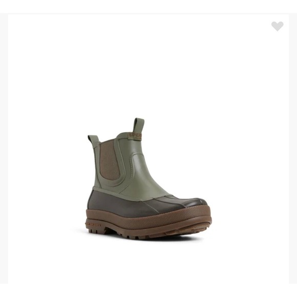 NWT Sperry Chelsea Rain Duck Boots Mens Olive Green Brown Waterproof Size 13
